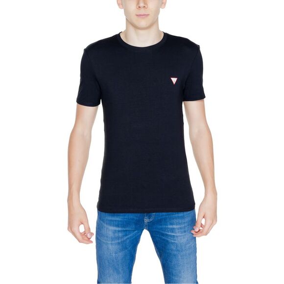 Guess Short Sleeve Crew Neck Tee Men black Shirts
